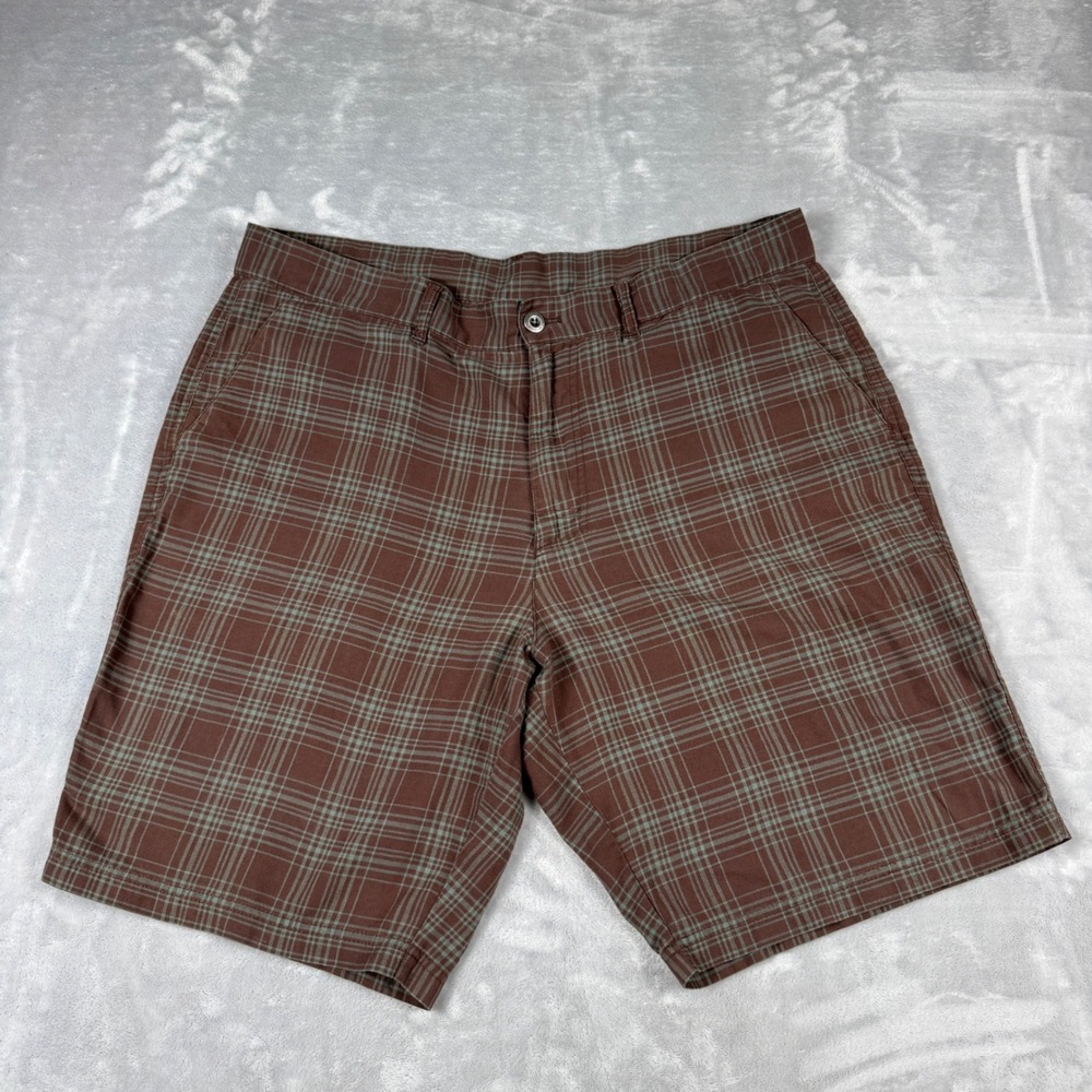 Patagonia Organic Cotton Polyester Plaid Shorts Mens 38 9.5" Inseam Casual